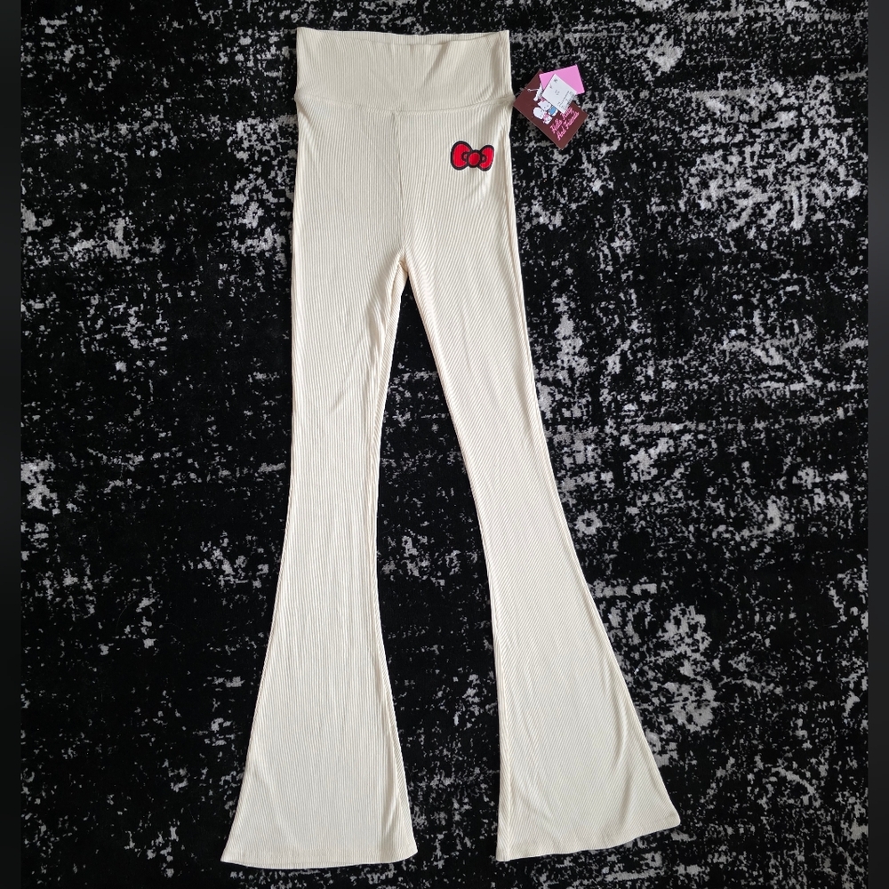 Hello Kitty Sanrio Flare Ribbed Leggings NEW WITH TAGS Size XXS